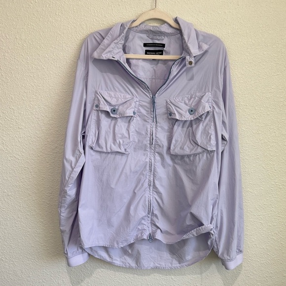 Marshall Artist Tonaro Mens XL Overshirt Lilac Full Zip Casual Jacket Preppy - Picture 6 of 12